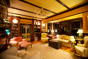 Living Room of the Ruckman Haus Bed and Breakfast in San Antonio, TX.